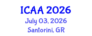 International Conference on Aeronautics and Aeroengineering (ICAA) July 03, 2026 - Santorini, Greece