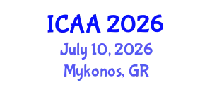 International Conference on Aeronautics and Aeroengineering (ICAA) July 10, 2026 - Mykonos, Greece