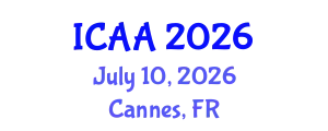 International Conference on Aeronautics and Aeroengineering (ICAA) July 10, 2026 - Cannes, France