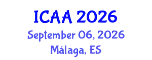 International Conference on Aeronautics and Aeroengineering (ICAA) September 06, 2026 - Málaga, Spain