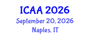 International Conference on Aeronautics and Aeroengineering (ICAA) September 20, 2026 - Naples, Italy