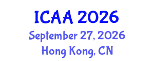 International Conference on Aeronautics and Aeroengineering (ICAA) September 27, 2026 - Hong Kong, China