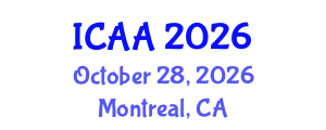 International Conference on Aeronautics and Aeroengineering (ICAA) October 28, 2026 - Montreal, Canada