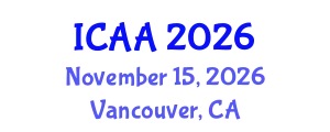 International Conference on Aeronautics and Aeroengineering (ICAA) November 15, 2026 - Vancouver, Canada