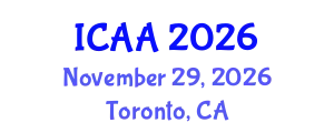 International Conference on Aeronautics and Aeroengineering (ICAA) November 29, 2026 - Toronto, Canada