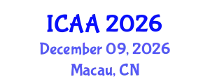 International Conference on Aeronautics and Aeroengineering (ICAA) December 09, 2026 - Macau, China