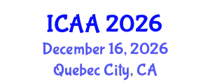 International Conference on Aeronautics and Aeroengineering (ICAA) December 16, 2026 - Quebec City, Canada