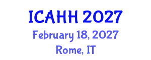 International Conference on Architectural Humanities and History (ICAHH) February 18, 2027 - Rome, Italy