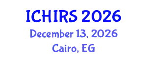 International Conference on Hyperspectral Imaging and Remote Sensing (ICHIRS) December 13, 2026 - Cairo, Egypt