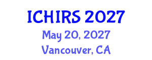 International Conference on Hyperspectral Imaging and Remote Sensing (ICHIRS) May 20, 2027 - Vancouver, Canada