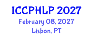 International Conference on Computational Psycholinguistics and Human Language Processing (ICCPHLP) February 08, 2027 - Lisbon, Portugal