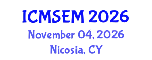 International Conference on Materials Sciences and Energy Materials (ICMSEM) November 04, 2026 - Nicosia, Cyprus