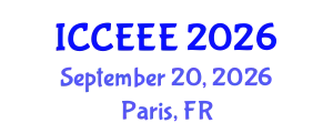 International Conference on Computing, Electrical and Electronic Engineering (ICCEEE) September 20, 2026 - Paris, France