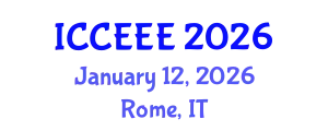 International Conference on Computing, Electrical and Electronic Engineering (ICCEEE) January 12, 2026 - Rome, Italy