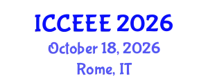 International Conference on Computing, Electrical and Electronic Engineering (ICCEEE) October 18, 2026 - Rome, Italy