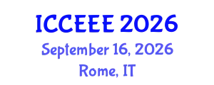 International Conference on Computing, Electrical and Electronic Engineering (ICCEEE) September 16, 2026 - Rome, Italy