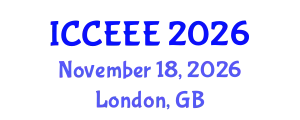 International Conference on Computing, Electrical and Electronic Engineering (ICCEEE) November 18, 2026 - London, United Kingdom