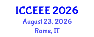 International Conference on Computing, Electrical and Electronic Engineering (ICCEEE) August 23, 2026 - Rome, Italy