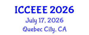 International Conference on Computing, Electrical and Electronic Engineering (ICCEEE) July 17, 2026 - Quebec City, Canada