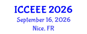 International Conference on Computing, Electrical and Electronic Engineering (ICCEEE) September 16, 2026 - Nice, France