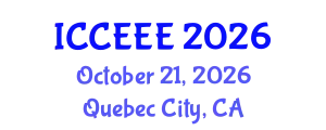 International Conference on Computing, Electrical and Electronic Engineering (ICCEEE) October 21, 2026 - Quebec City, Canada