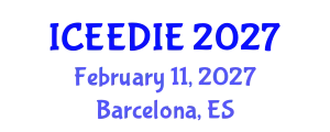 International Conference on Environmental Electrochemistry, Direct and Indirect Electrolysis (ICEEDIE) February 11, 2027 - Barcelona, Spain