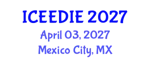International Conference on Environmental Electrochemistry, Direct and Indirect Electrolysis (ICEEDIE) April 03, 2027 - Mexico City, Mexico