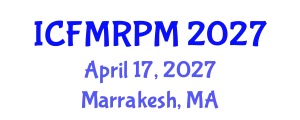 International Conference on Financial Mathematics, Risk and Portfolio Management (ICFMRPM) April 17, 2027 - Marrakesh, Morocco