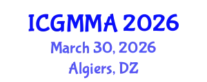 International Conference on Geotechnical Modelling, Monitoring and Analysis (ICGMMA) March 30, 2026 - Algiers, Algeria