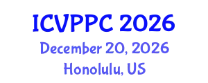 International Conference on Veterinary Parasitology and Parasite Control (ICVPPC) December 20, 2026 - Honolulu, United States