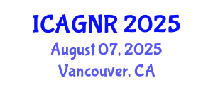 International Conference on Applied Geophysics and Natural Resources (ICAGNR) August 07, 2025 - Vancouver, Canada