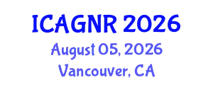 International Conference on Applied Geophysics and Natural Resources (ICAGNR) August 05, 2026 - Vancouver, Canada