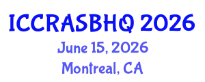 International Conference on Climate Responsive Architecture, Sustainable Building and Housing Quality (ICCRASBHQ) June 15, 2026 - Montreal, Canada