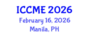 International Conference on Construction Management and Economics (ICCME) February 16, 2026 - Manila, Philippines