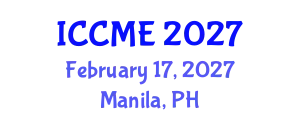 International Conference on Construction Management and Economics (ICCME) February 17, 2027 - Manila, Philippines