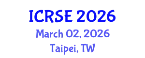 International Conference on Rock Slope Engineering (ICRSE) March 02, 2026 - Taipei, Taiwan