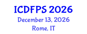 International Conference on Design of Fire Protection Systems (ICDFPS) December 13, 2026 - Rome, Italy