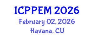 International Conference on Plant Pathology and Environmental Microbiology (ICPPEM) February 02, 2026 - Havana, Cuba
