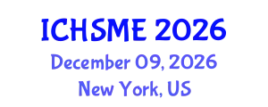International Conference on Healthcare Simulation and Medical Education (ICHSME) December 09, 2026 - New York, United States