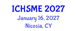 International Conference on Healthcare Simulation and Medical Education (ICHSME) January 16, 2027 - Nicosia, Cyprus