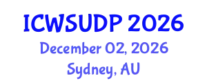 International Conference on Water-Sensitive Urban Design and Policy (ICWSUDP) December 02, 2026 - Sydney, Australia