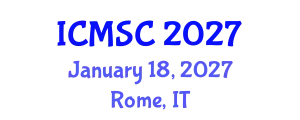 International Conference on Macrocyclic and Supramolecular Chemistry (ICMSC) January 18, 2027 - Rome, Italy