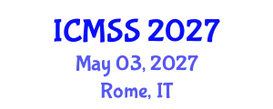 International Conference on Maritime Safety and Security (ICMSS) May 03, 2027 - Rome, Italy