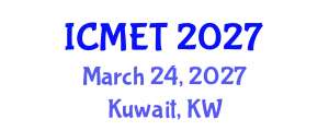 International Conference on Mathematics Education and Technology (ICMET) March 24, 2027 - Kuwait, Kuwait