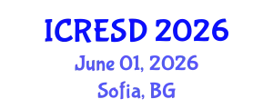 International Conference on Renewable Energy for Sustainable Development (ICRESD) June 01, 2026 - Sofia, Bulgaria