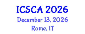 International Conference on Synthetic Chemistry and Applications (ICSCA) December 13, 2026 - Rome, Italy