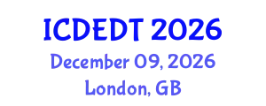 International Conference on Digital Entrepreneurship and Digital Transformation (ICDEDT) December 09, 2026 - London, United Kingdom