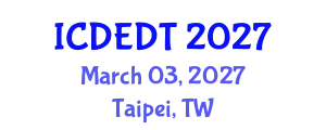 International Conference on Digital Entrepreneurship and Digital Transformation (ICDEDT) March 03, 2027 - Taipei, Taiwan
