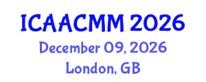 International Conference on Advanced Applied Computing and Mathematical Modelling (ICAACMM) December 09, 2026 - London, United Kingdom