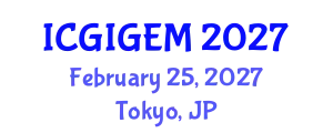 International Conference on Groundwater Investigations, Groundwater Exploitation and Management (ICGIGEM) February 25, 2027 - Tokyo, Japan